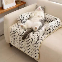 Plush Pet Sofa Protector Bed with Bolster - pkaj-8584