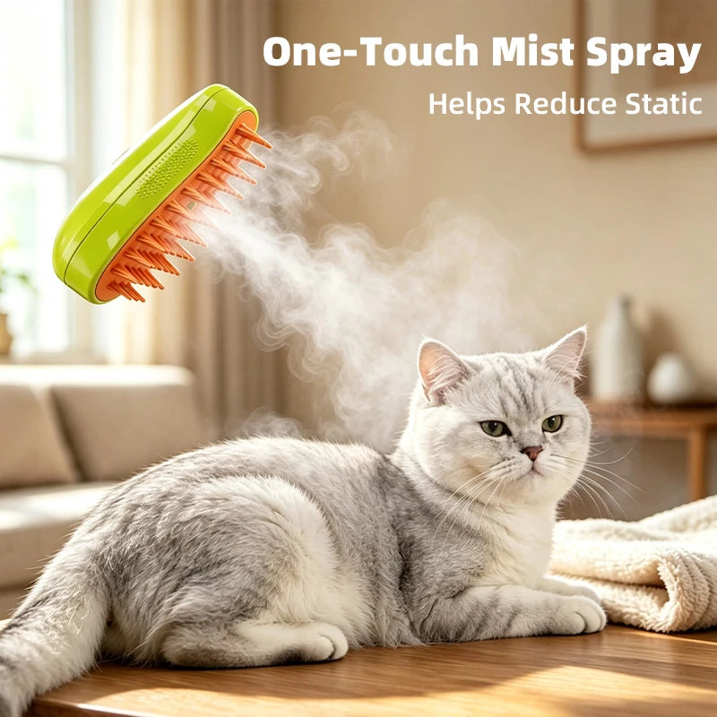 3-in-1 Pet Grooming Brush with Mist Spray - pkcyx-8587-5