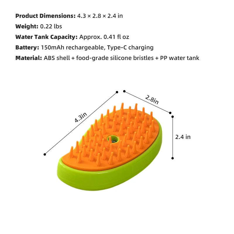 3-in-1 Pet Grooming Brush with Mist Spray - pkcyx-8587-6