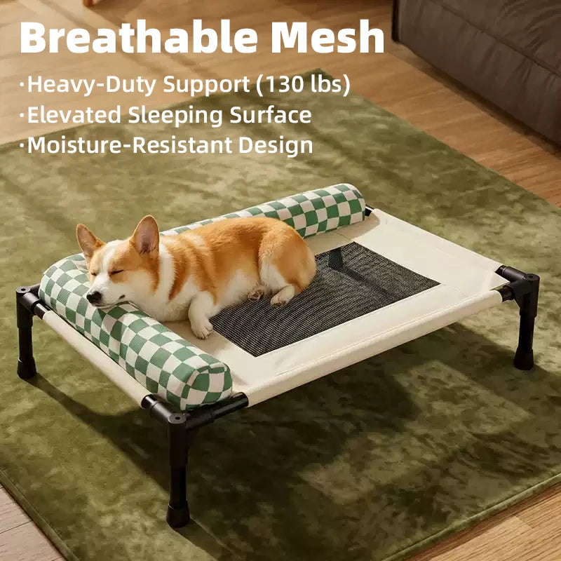 Elevated Cooling Pet Bed with Padded Bolsters Main image