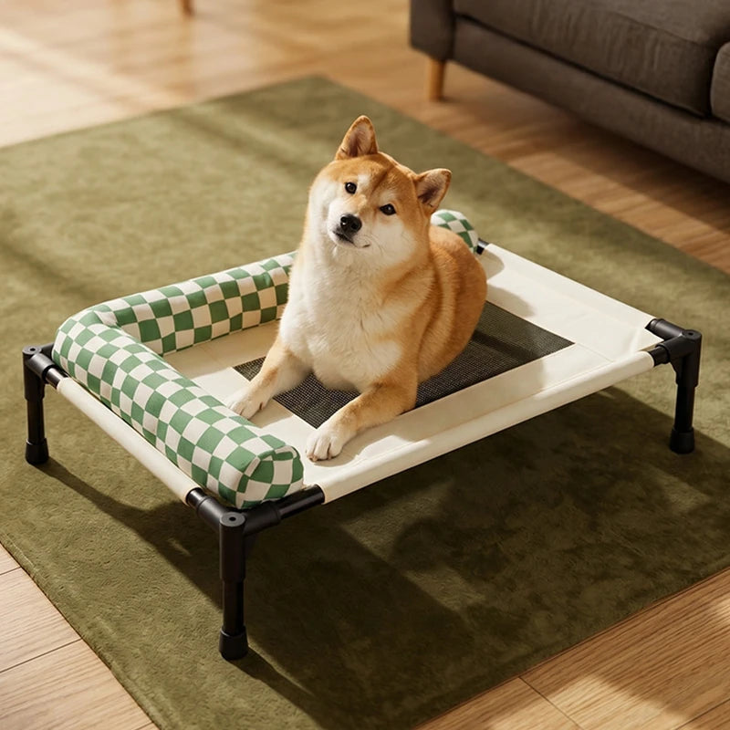 Elevated Cooling Pet Bed with Padded Bolsters - pmcbw-8580-2