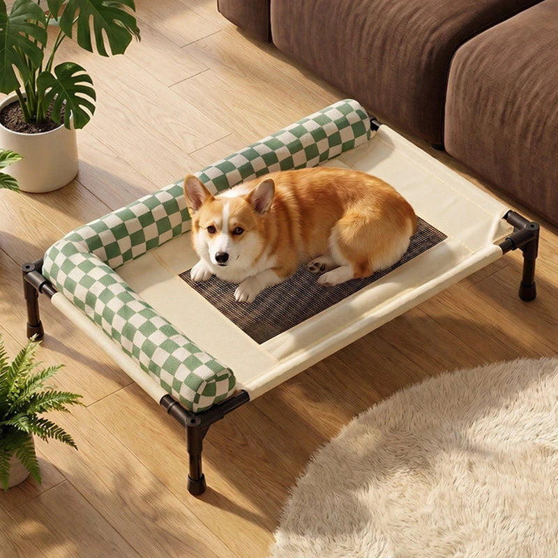 Elevated Cooling Pet Bed with Padded Bolsters - pmcbw-8580-4
