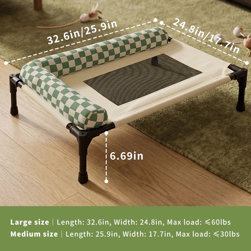 Elevated Cooling Pet Bed with Padded Bolsters - pmcbw-8580-6