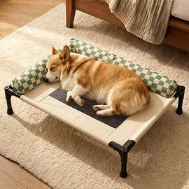 Elevated Cooling Pet Bed with Padded Bolsters - pmcbw-8580