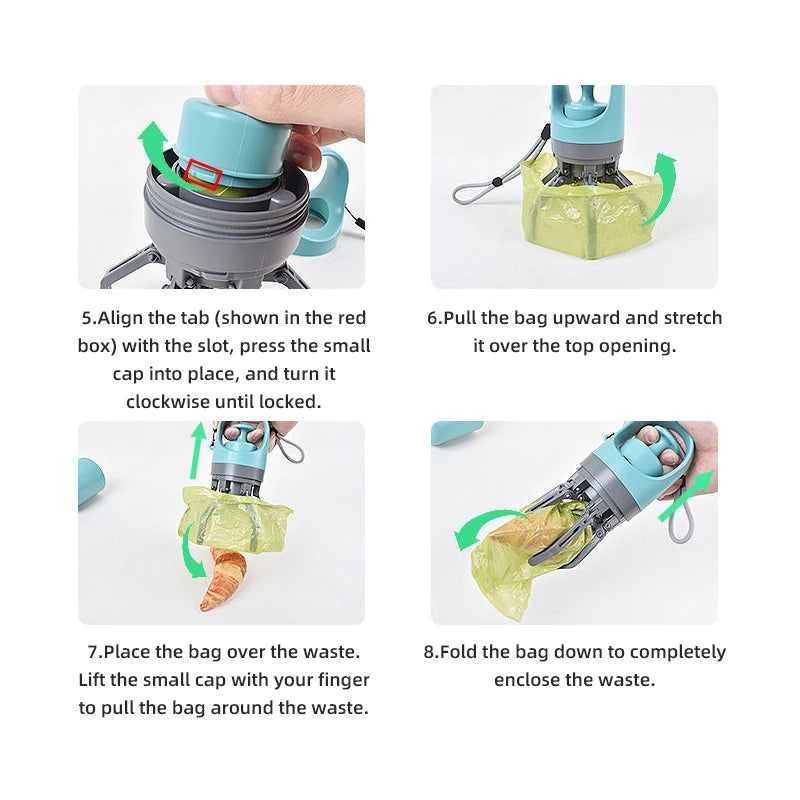 Portable No-Touch Pet Waste Scooper - pmgdj-8585-5