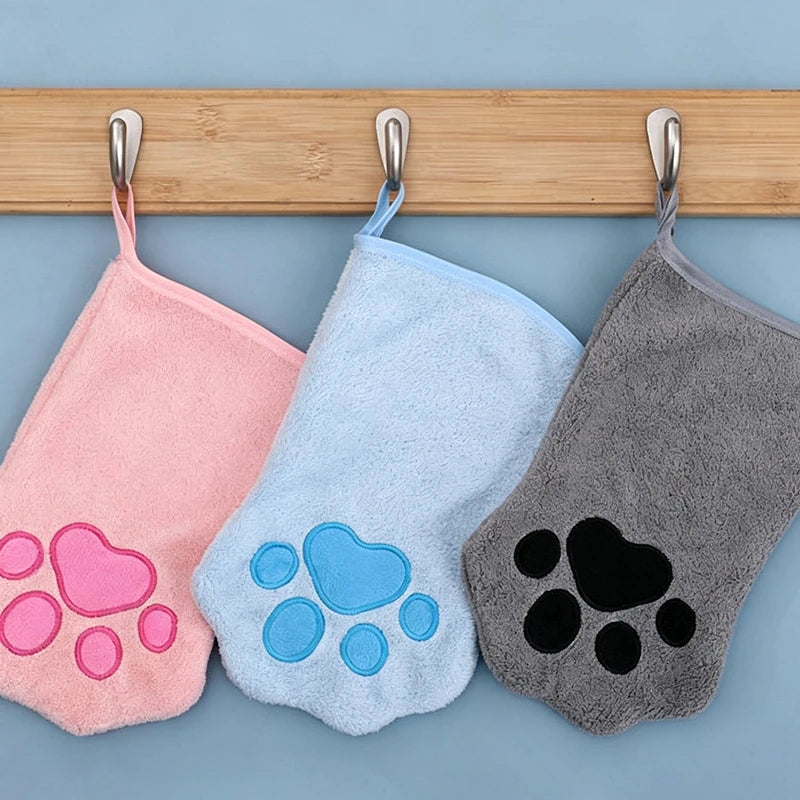 Absorbent Paw-Shaped Pet Grooming Mitt - pmgdj-8586-2