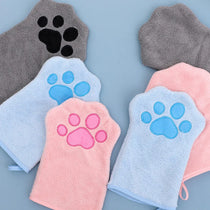 Absorbent Paw-Shaped Pet Grooming Mitt - pmgdj-8586-3