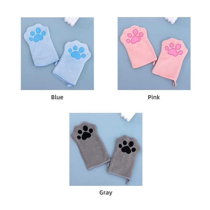 Absorbent Paw-Shaped Pet Grooming Mitt - pmgdj-8586-6