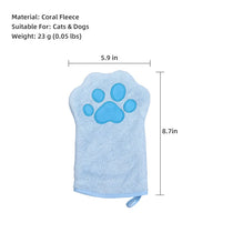 Absorbent Paw-Shaped Pet Grooming Mitt - pmgdj-8586-7