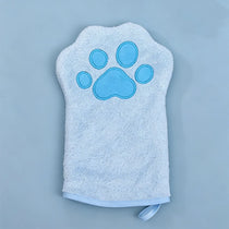 Absorbent Paw-Shaped Pet Grooming Mitt - pmgdj-8586-a1-BU