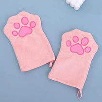 Absorbent Paw-Shaped Pet Grooming Mitt - pmgdj-8586-a2-PK