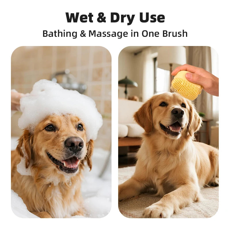 Silicone Shampoo Dispensing Pet Bath Brush Main image