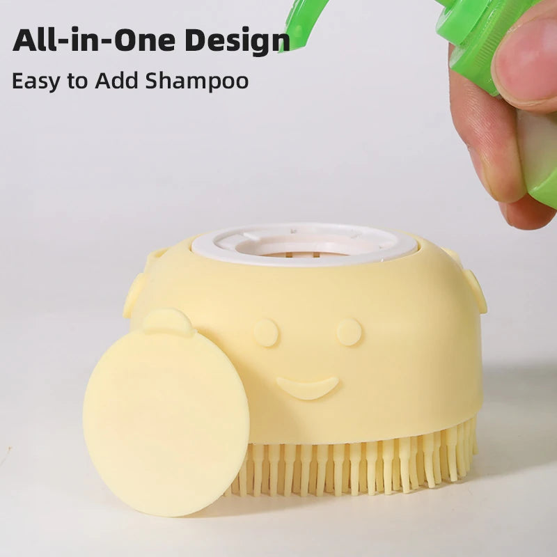 Silicone Shampoo Dispensing Pet Bath Brush - pmlcw-8598-3