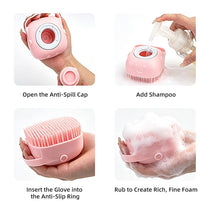 Silicone Shampoo Dispensing Pet Bath Brush - pmlcw-8598-4