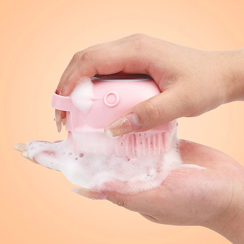 Silicone Shampoo Dispensing Pet Bath Brush - pmlcw-8598-6