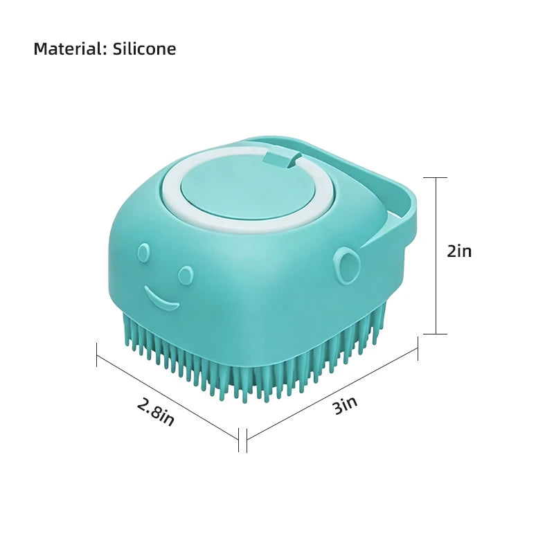 Silicone Shampoo Dispensing Pet Bath Brush - pmlcw-8598-8