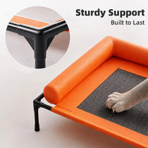Elevated Mesh Pet Bed with Three-Sided Bolster - pnzcws-8593-5