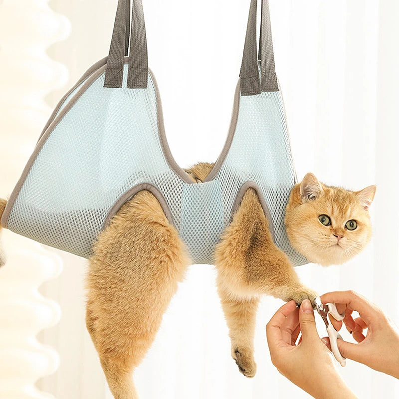 Breathable Pet Grooming Hammock with Hooks - pqxcw-8599