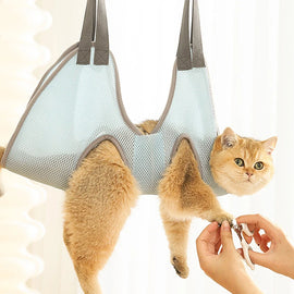 Breathable Pet Grooming Hammock with Hooks - pqxcw-8599