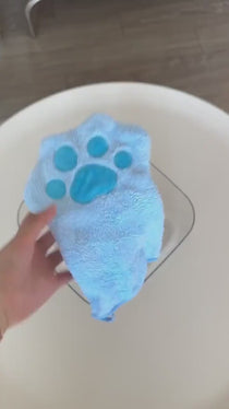 Absorbent Paw-Shaped Pet Grooming Mitt