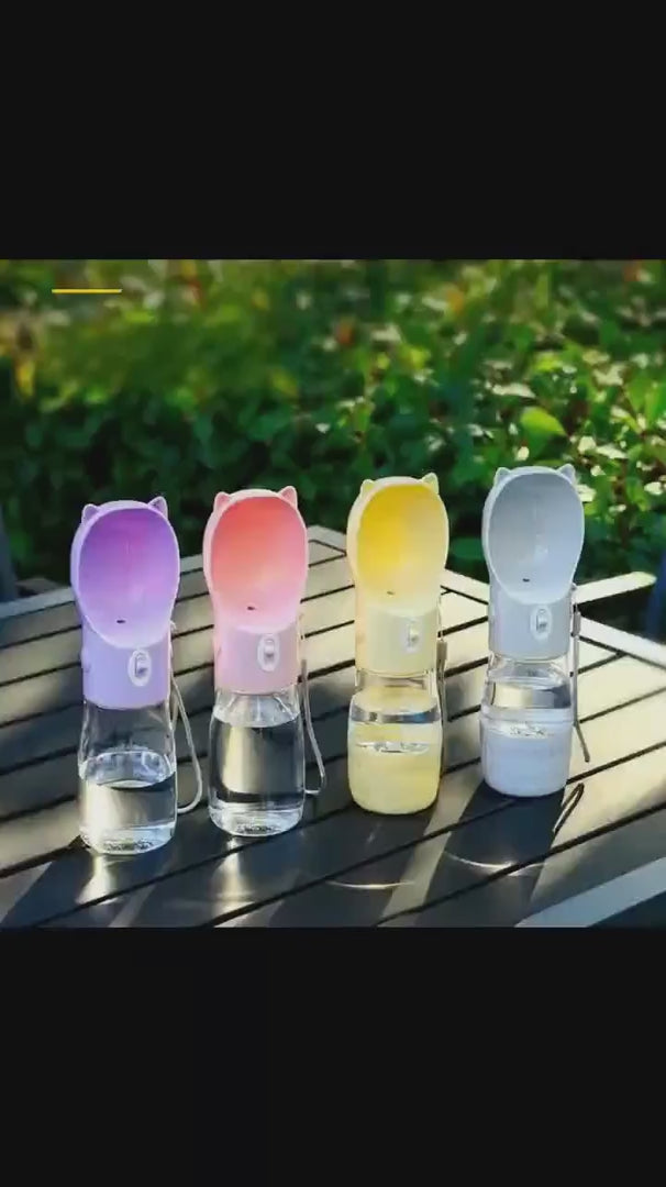 Portable Pet Water Bottle with Shoulder Strap