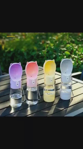 Portable Pet Water Bottle with Shoulder Strap phoopet-8521