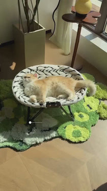 Foldable Elevated Round Pet Bed