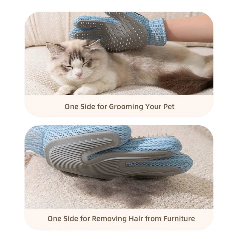 Double-Sided Pet Grooming and Deshedding Glove - pxpg-8595-2
