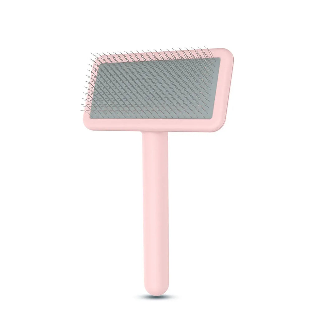 Pet Slicker & Pin Brush for Detangling and Coat Care in Soft-Pin Slicker Brush – Pink