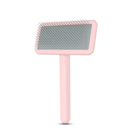 Pet Slicker & Pin Brush for Detangling and Coat Care in Soft-Pin Slicker Brush – Pink