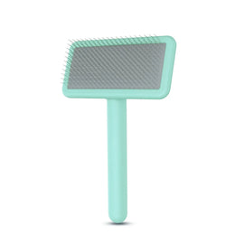 Pet Slicker & Pin Brush for Detangling and Coat Care in Soft-Pin Slicker Brush – Green