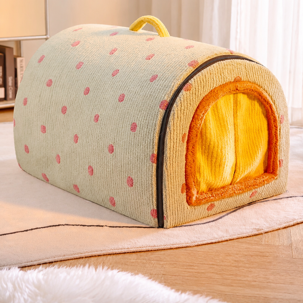 Cozy Enclosed Pet House for Cats & Dogs